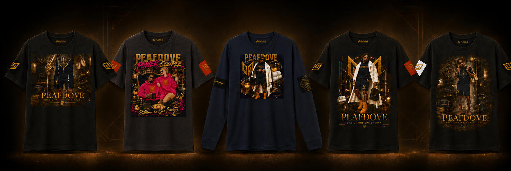 PEAFDOVE® Billionaire SHOP THE GOLDEN EGG ENERGY Every original PEAFDOVE® piece carries the hidden 28-Code Billionaire Signal inside its mark.